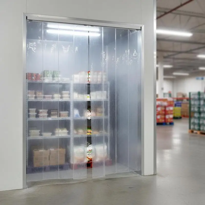 

Vinyl Door Slats 36"W x 84"H For Warehouse Freezer Garage Doors, 6 PCS Clear PVC Panels Thermal Insulation Plastic Strip Set
