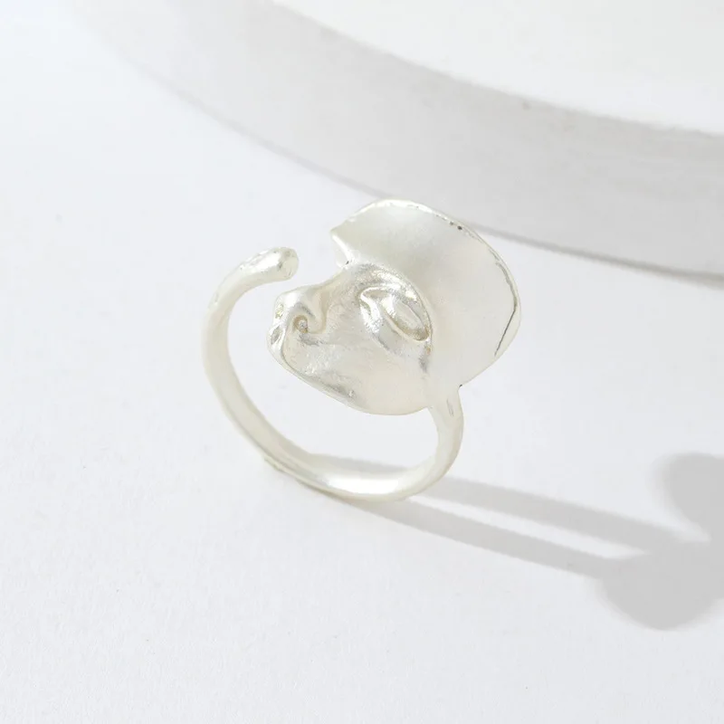 جديد الشرير المعادن باطني ملثمين الوجه خواتم مفتوحة القوطية شخصية خواتم للنساء الرجال بيان فنجر مجوهرات هدايا الحفلات