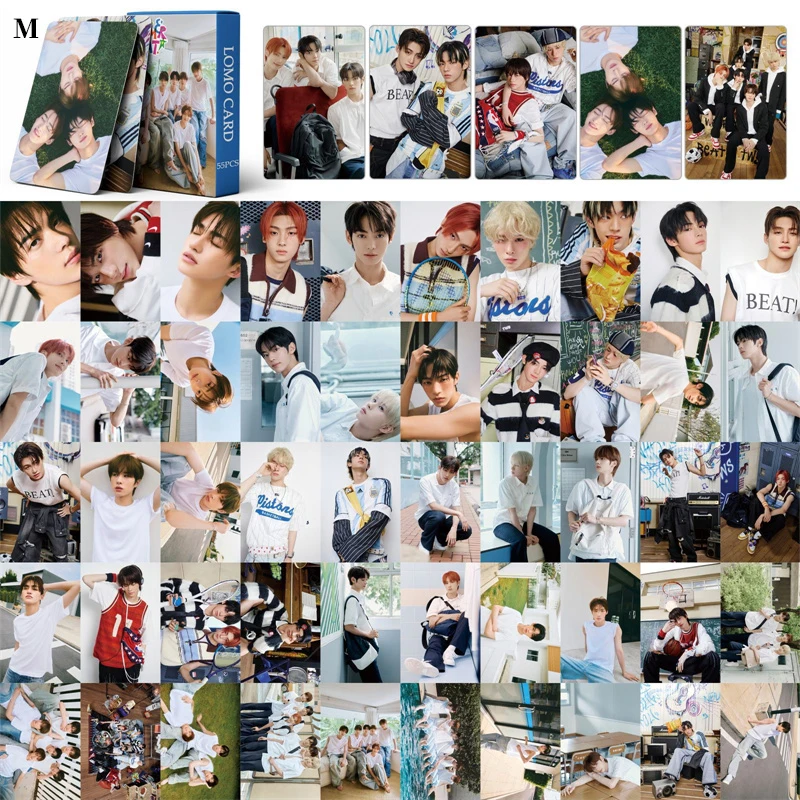 55pcs/set Kpop TWS Boy's Album SUMMER BEAT! LOMO Card HANJIN JIHOOH SHINYU Girl's Collection Gift K-pop Postcard Photo Card