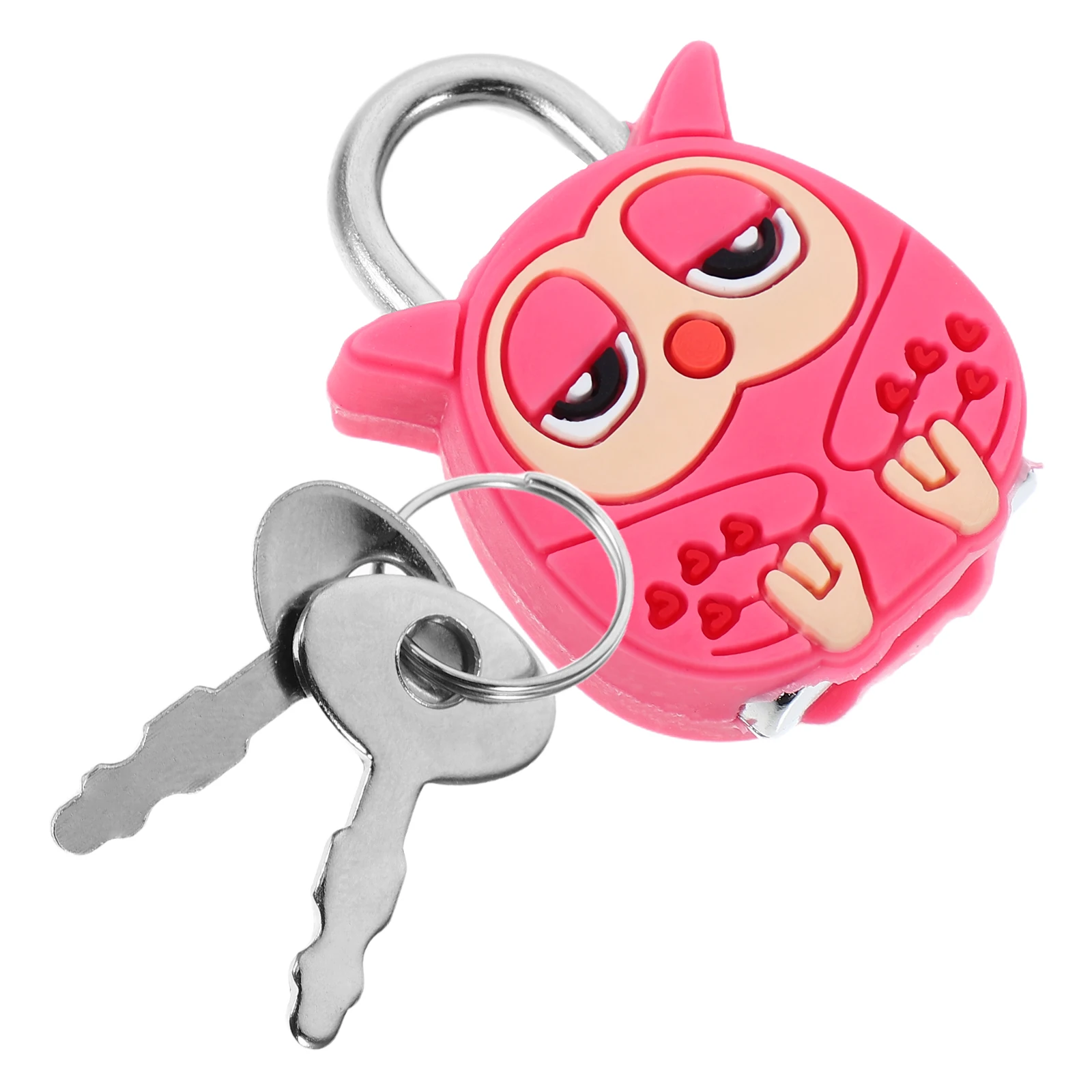 

Mini Lock Creative Cartoon Metal Padlock Pink Silica Gel Child Proof Cabinet Locks Travel Tiny Durable Key-lock