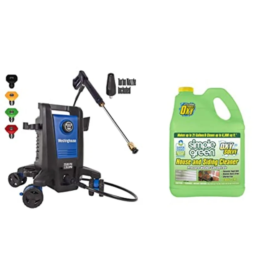 

Электрическая мойка высокого давления ePX3500, 2500 PSI, для очистки дома и фасадов, с функцией кислородной очистки (1 гал.)