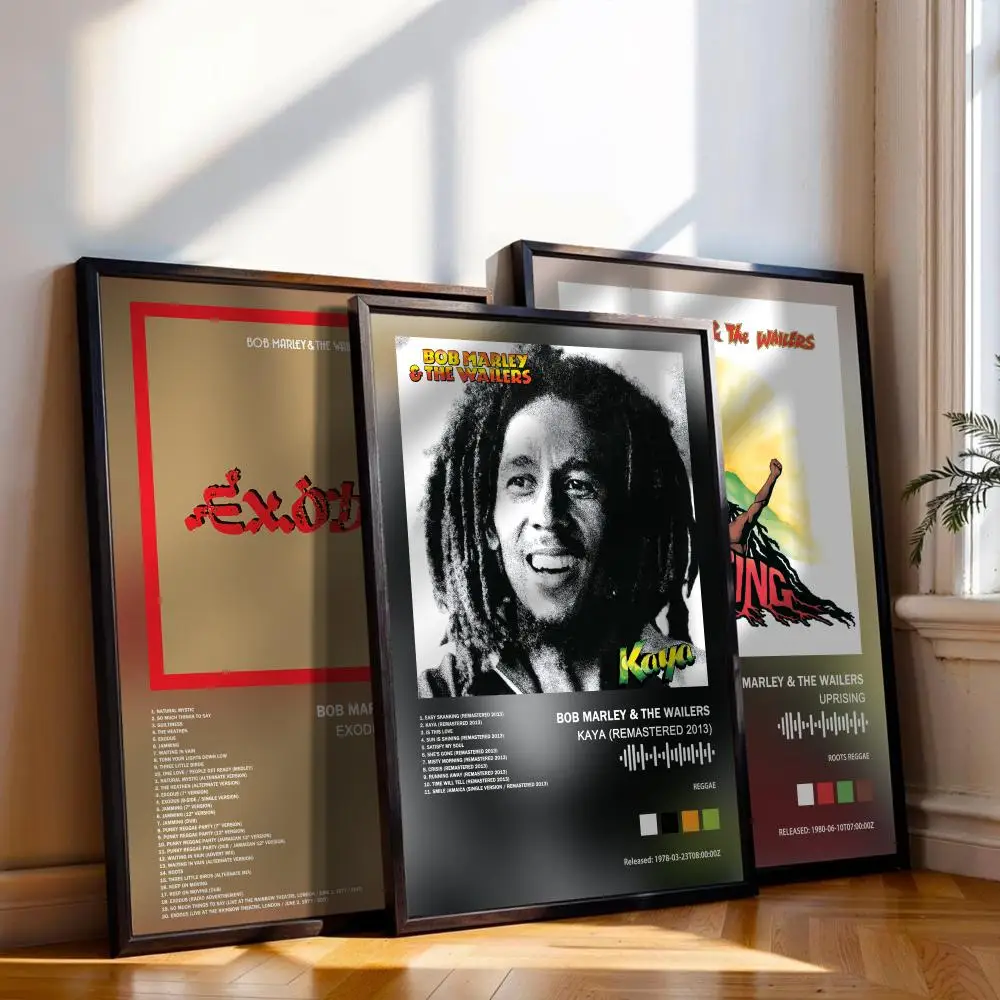 Bob Marley & The Wailers Poster Music Album Cover For Room Canvas Painting Print Art Home Wall Decor Picture Gift