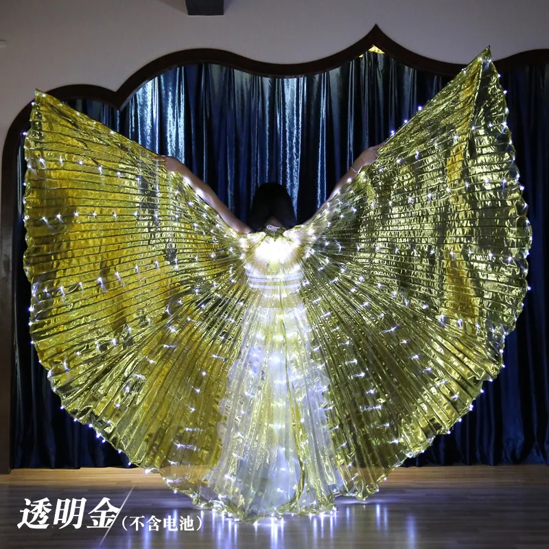 Ailes lumineuses LED, ailes de danse, grandes ailes à 360 degrés, accessoires lumineux de danse, ailes lumineuses de danse du ventre