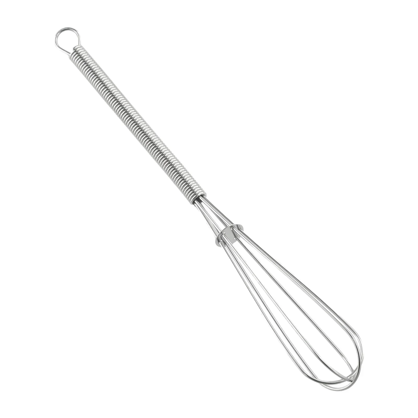 2PCS Kitchen Whisk Egg Beater Milk Frother Non-Slip Easy To Clean Kitchen Utensil Stainless Steel Whip Mix Stir Egg Beater Tool