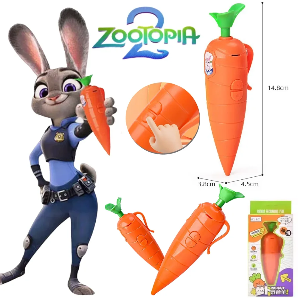 متوفر في المخزون Zootopia 2 أرنب على شكل جزرة 2 في 1 قلم حبر جاف للمسجل الصوتي |   القرطاسية الجدة الإبداعية |   هدية عيد ميلاد للأطفال