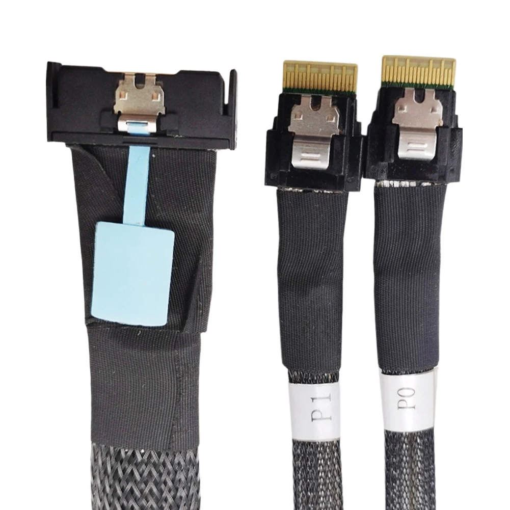 

MCIO 8i Slimline SAS To Dual SFF-8654 4i Cable Male To Male Server High-Speed Adapter Cable Connection Cable Server Adapter