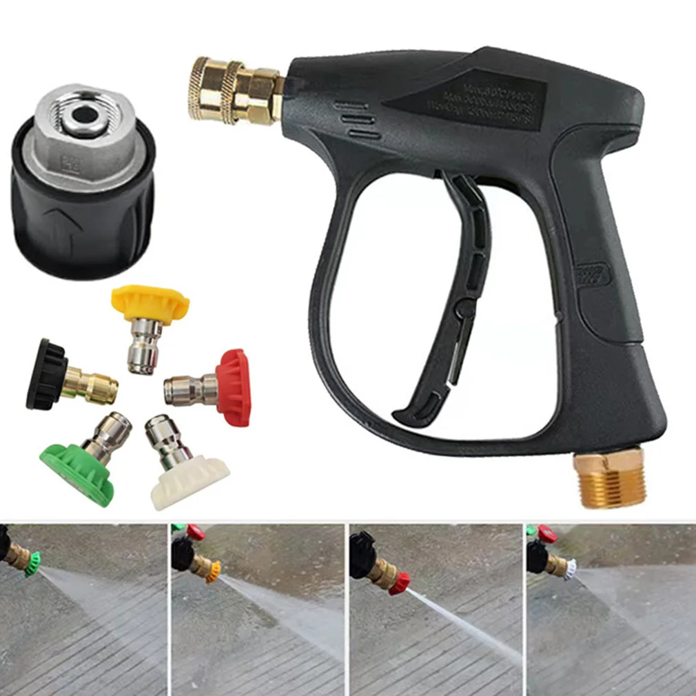 Pressure Washer for Car Cleaning Water Karcher Gun Quick Connector Hose Auto  M22-14&1/4