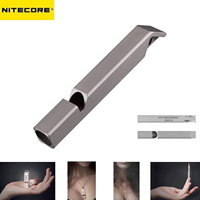 NITECORE NWS10 Whistle Titanium Alloy Emergency Necklace Pendant Outdoor 120dB With Key Chain SOS Tool Emergency Accessories