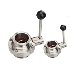 0.5 to 3 Inch Sanitary Tri Clamp Butterfly Valve craft brewed food SS304 Stainless Steel Manual Quick Connect Clamp Chuck Valves