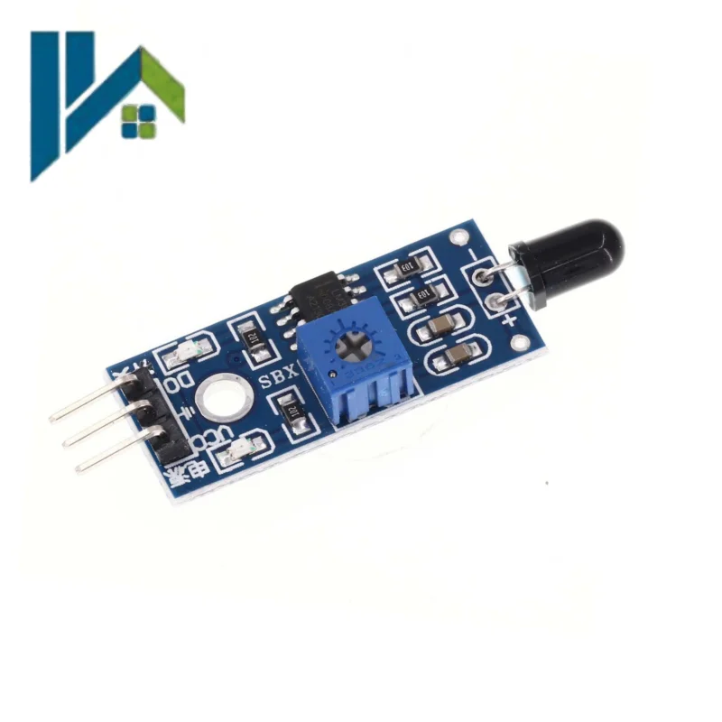 Blue PCB Flame Sensor Module 3-Wire IR Infrared Receiver Fire Source Detector Module For Arduino ESP32