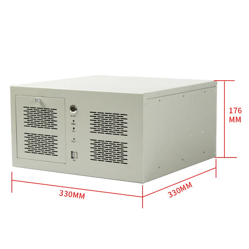 Wall‑Mount Industrial Computer Case,7‑Slot ATX Supported, for Industrial Monitoring Server Host