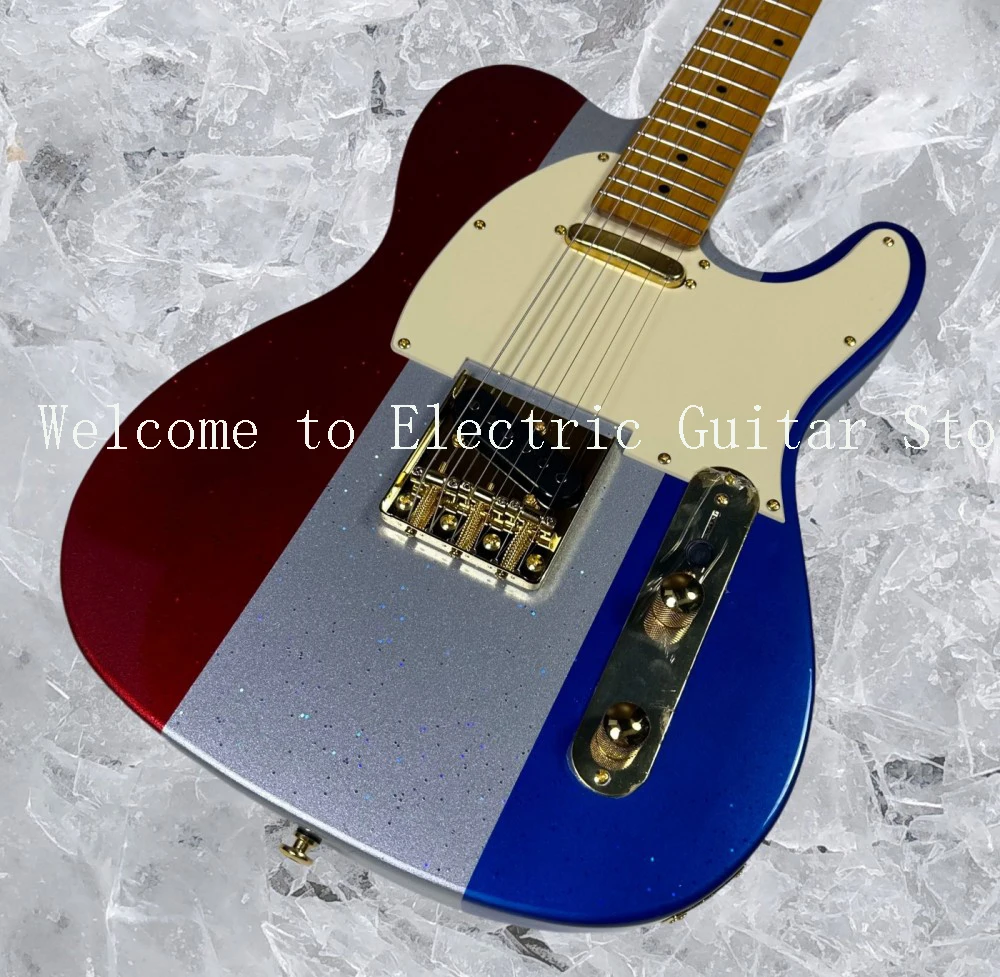 hotTele Electric Guitar With 3 color silver pink big flash silver In Stock #ASP654286