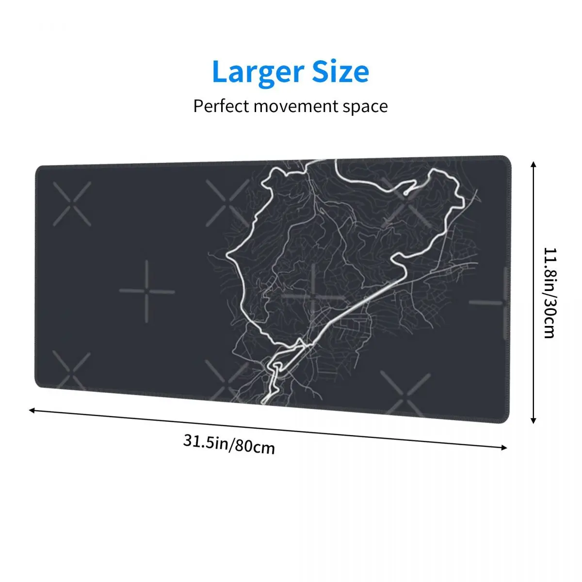 Nurburgring Nordschleife Map Rubber Keyboard Pads