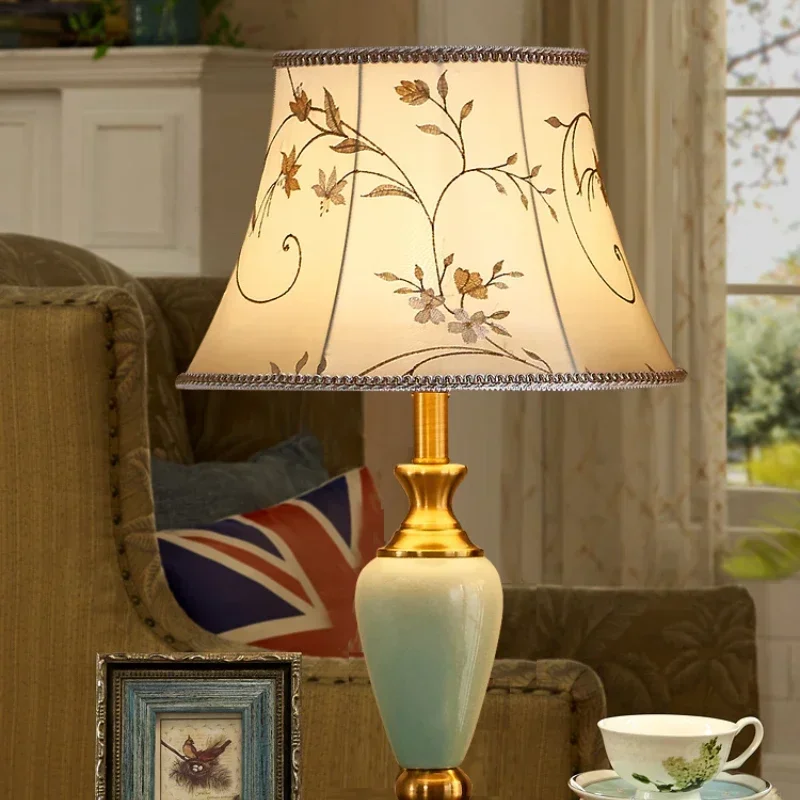 Light Luxury Living Room Ceramic Table Lamp Nordic Simple