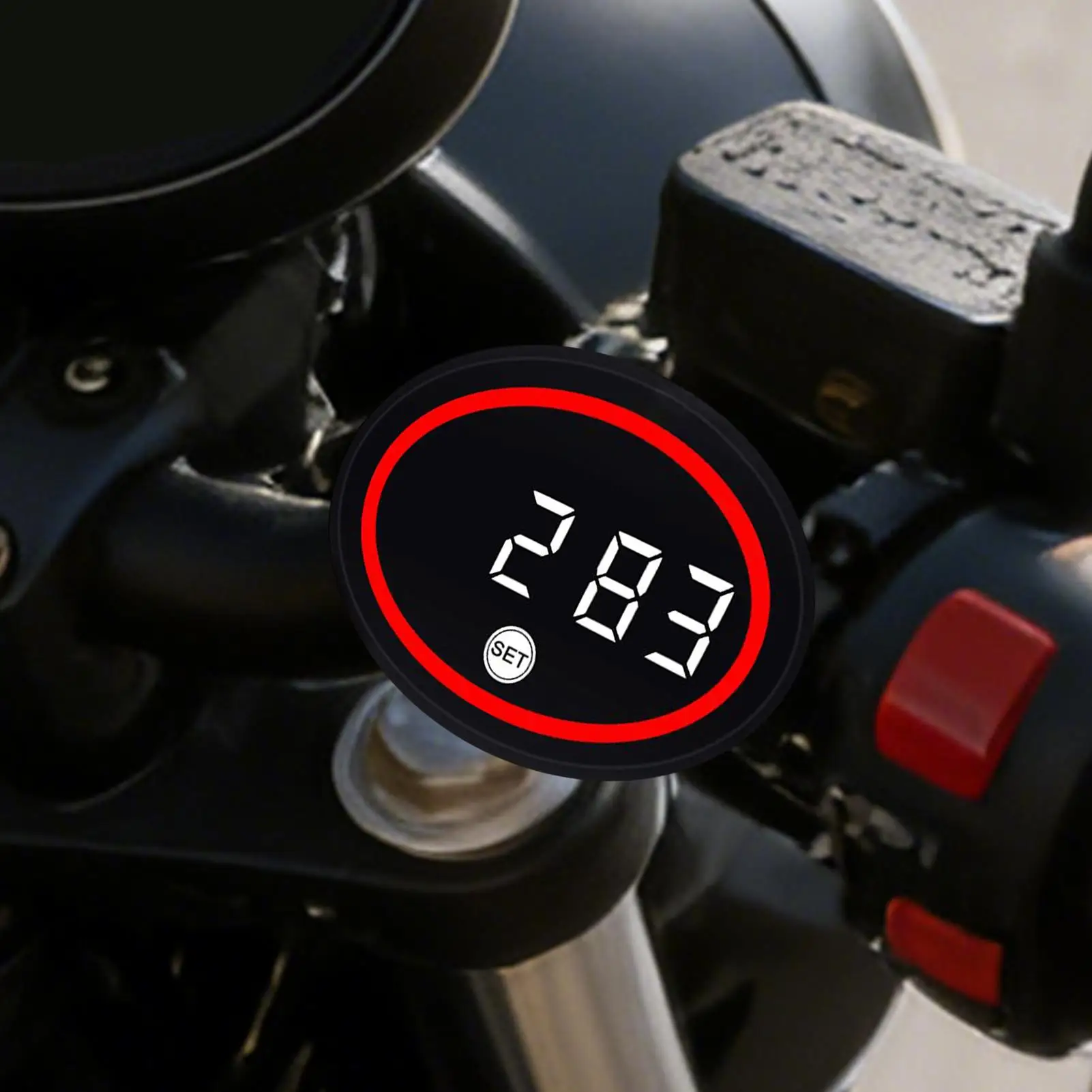 LED Display Motorcycle Clock Motorbike Voltage Temperature Meter multi-functional smart voltmeter for Cycling Enthusiasts