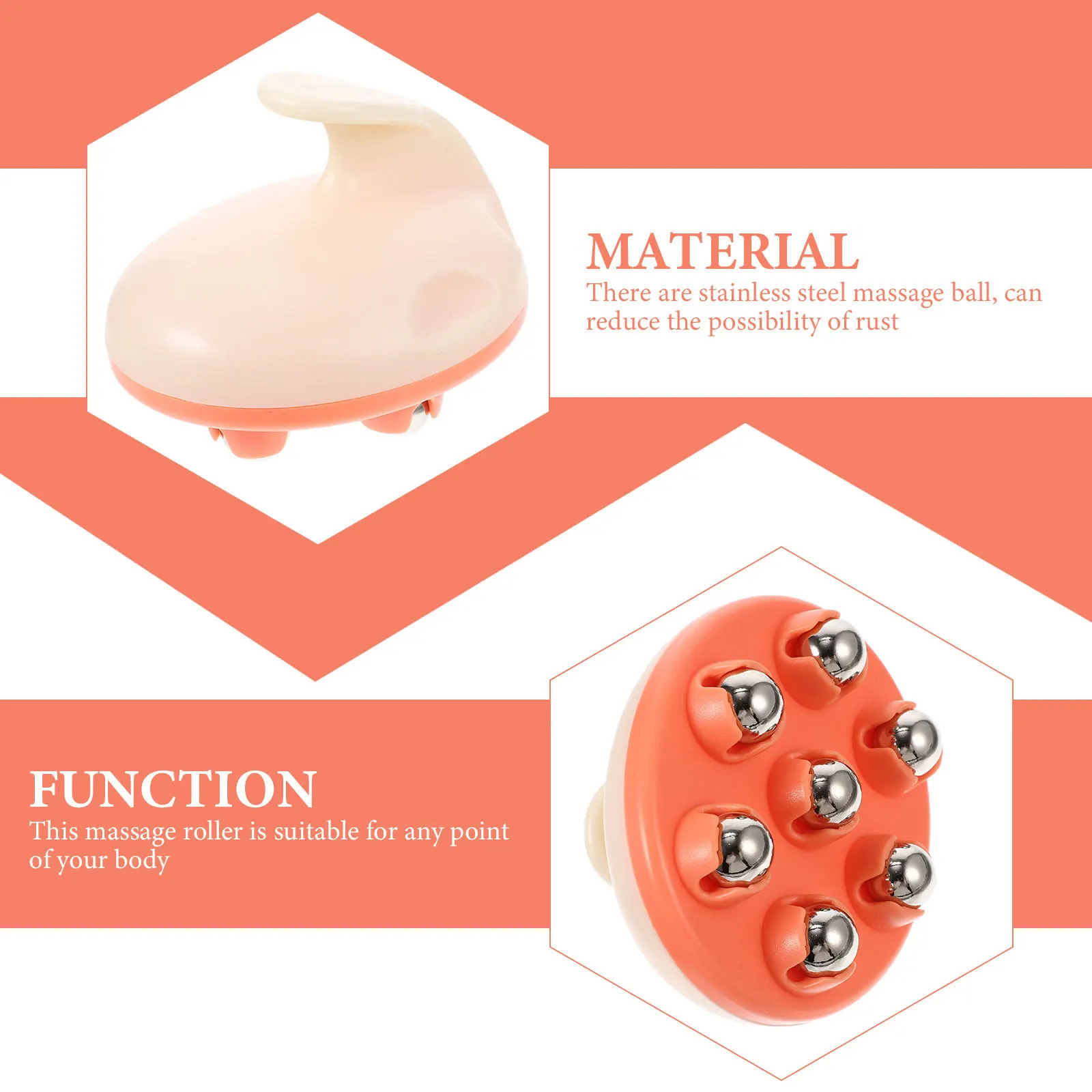 

Reusable Acupoint Massager ABS Material Roller Neck Back Foot Legs Muscle Relaxation Tool Compact Lightweight Design Home Office