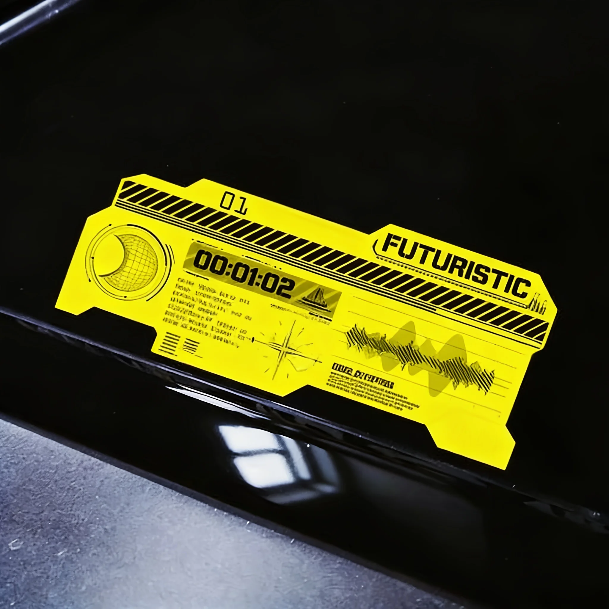 

Набор наклеек Cyberpunk JDM: желтые светоотражающие, устойчивые к царапинам виниловые стикеры для мотоциклетных шлемов, баков и скутеров