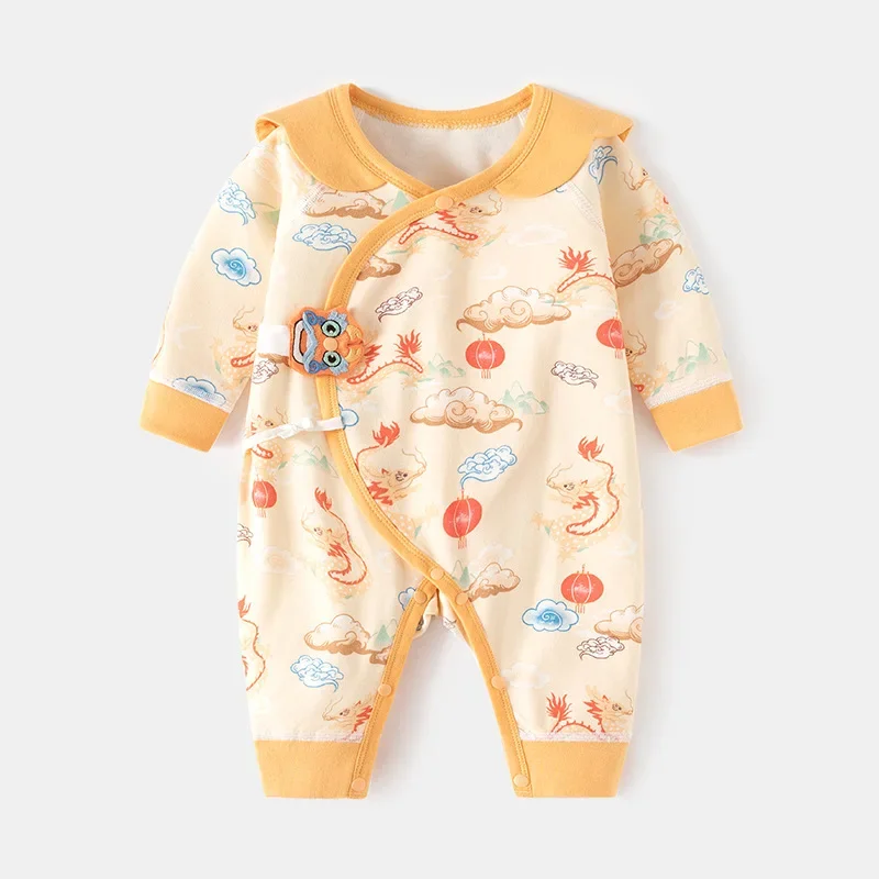 Newborn Baby Cotton Bodysuit Boys Girls Cute Boneless  Jumpsuit Clothes Infant  One-Piece Romper 0-1-3-6M for Autumn Winter