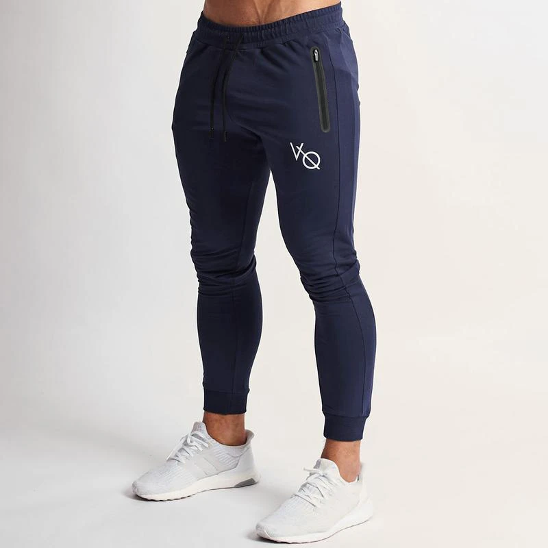 Pantalones de chándal deportivos para hombre, ropa de algodón con cordón, informal, para gimnasio, correr y entrenamiento