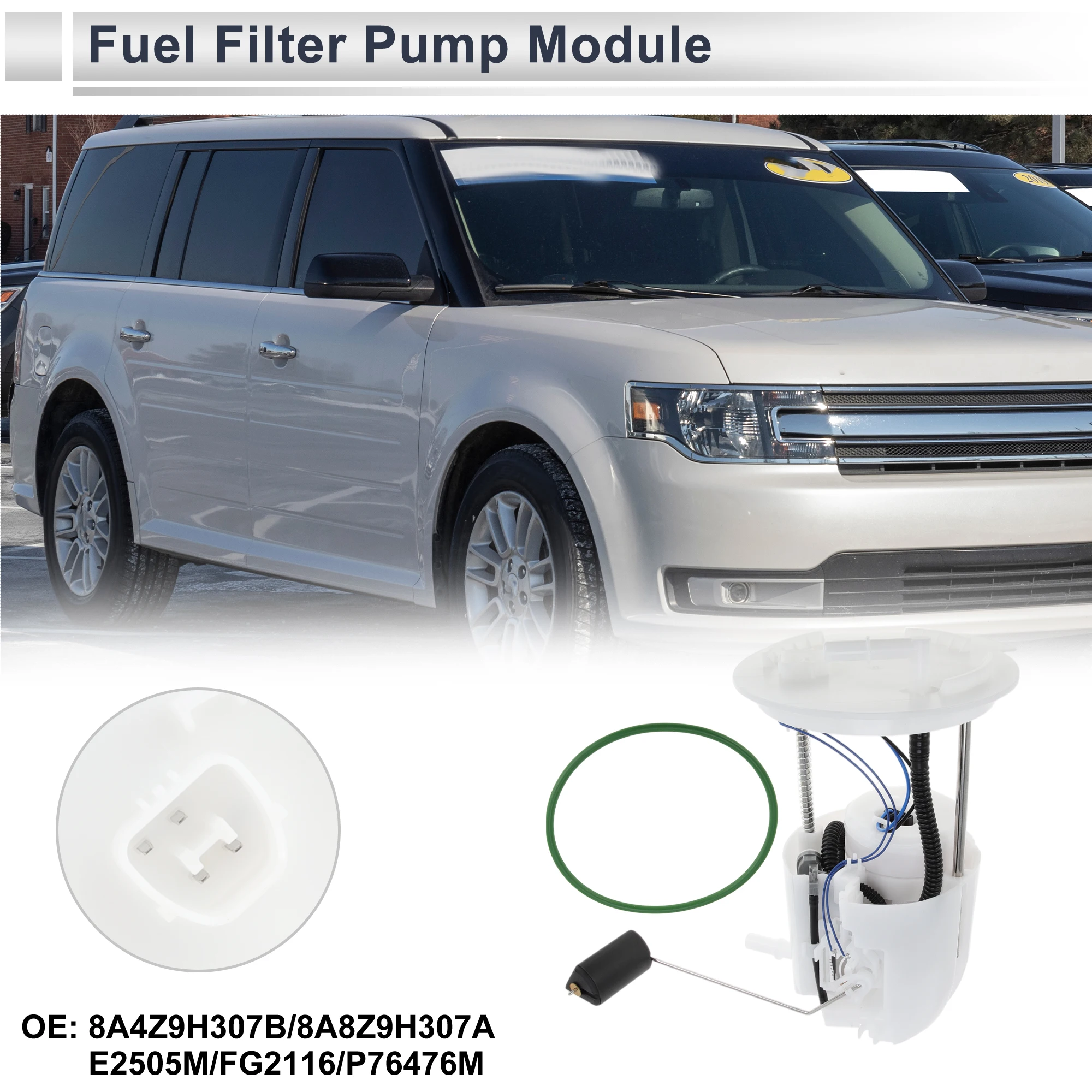

X Autohaux Electric Fuel Pump Assembly for Ford Flex 2009 Taurus x 2008-2009 V6 3.5L Fuel Filter Pump Module No.8A4Z9H307B