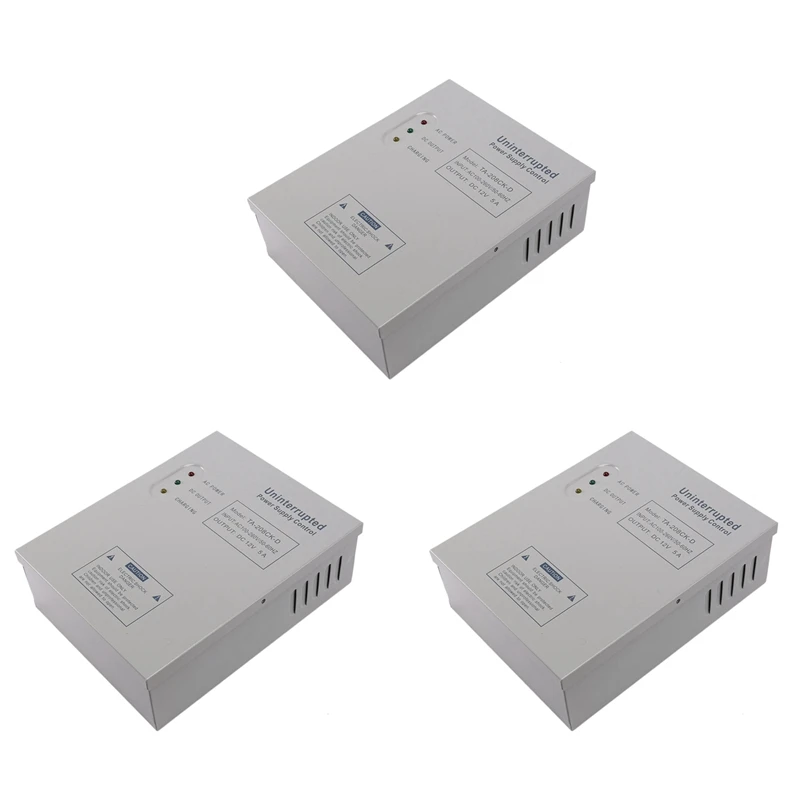 

New 3X 208CK-D AC 110-240V DC 12V/5A Door Access Control System Switching Supply Power UPS Power Supply