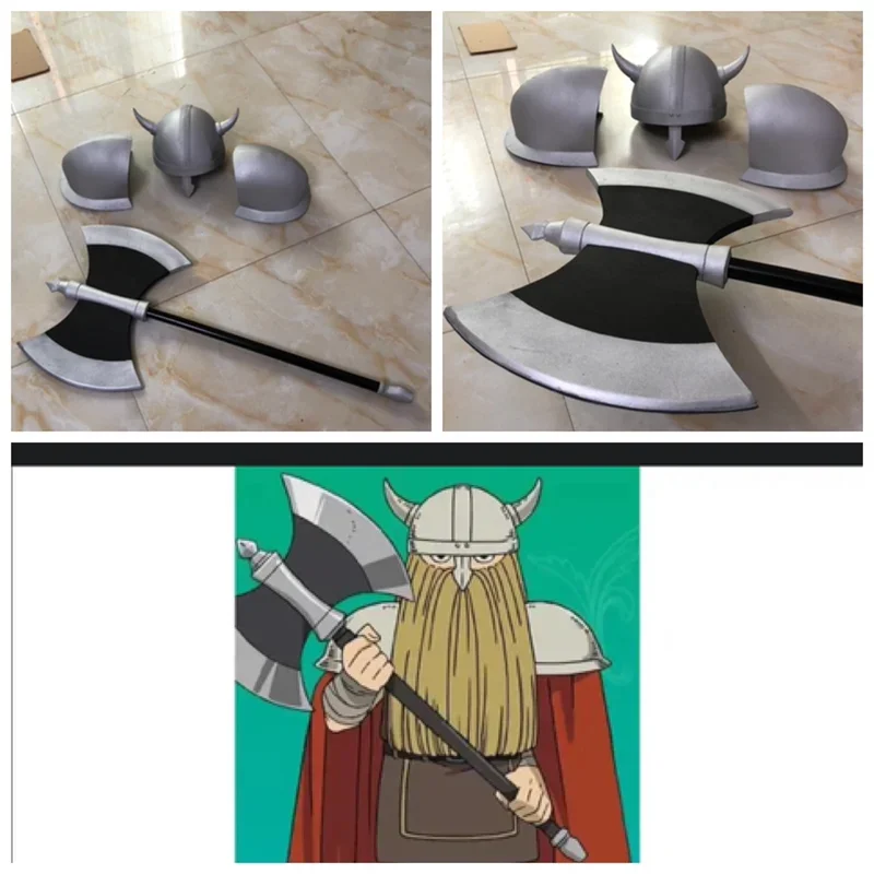 Friar: Beyond Journey's End Eisen Cosplay Axe Weapon Helmet shoulder armor Props Model Knife and Sword High Quality