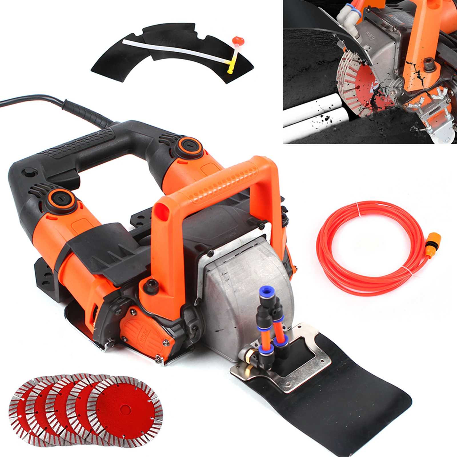 Hot Sale 5200w, 10500r/MIN, Wet Concrete Dust-free Cutting Machine