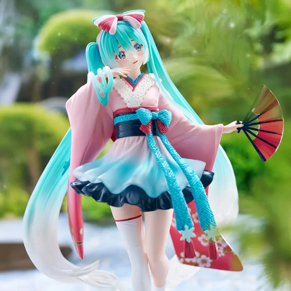 Hatsune Miku Desktop Niedliche Actionfigur 18cm Neko T-Shirt Version Anime-Figur Kawaii Mädchen-Modell Spielzeug Geschenk – Detail 7