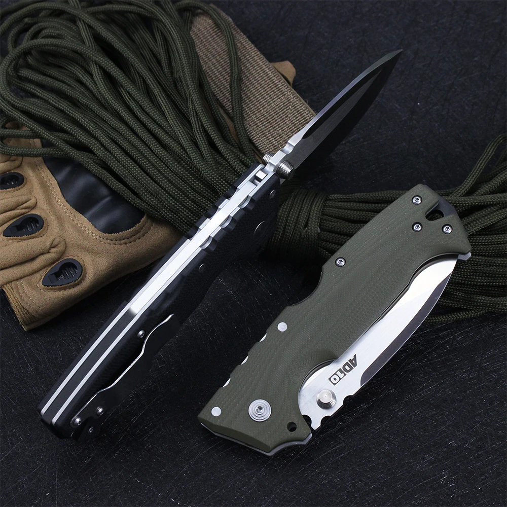 Cold AD10 Professional Survival Folding Knife S35VN Steel Blade EDC Outdoor Military Tactical Combat Knife Self defense Tools