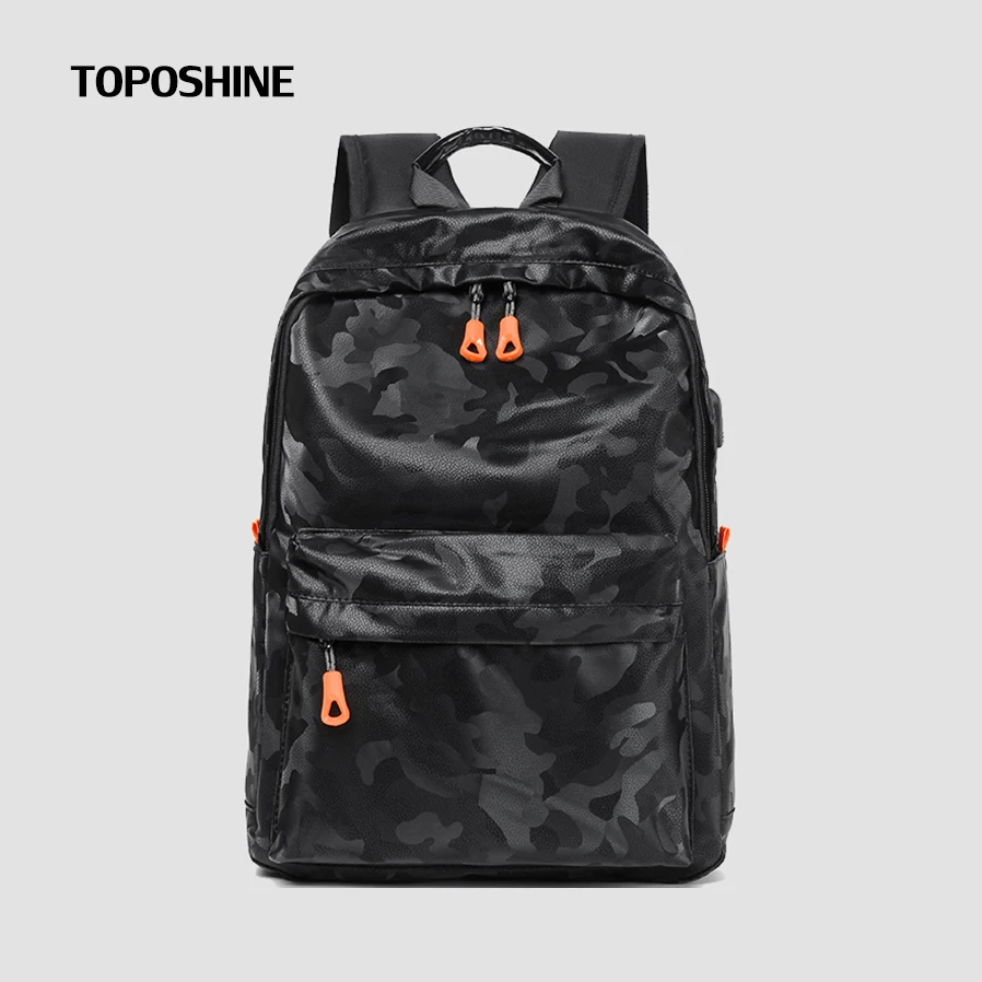 Toposhine Waterproof Antifrictional Camouflage Backpack High Density Oxford Backpack for Men and Women Business Travel Knapsacks