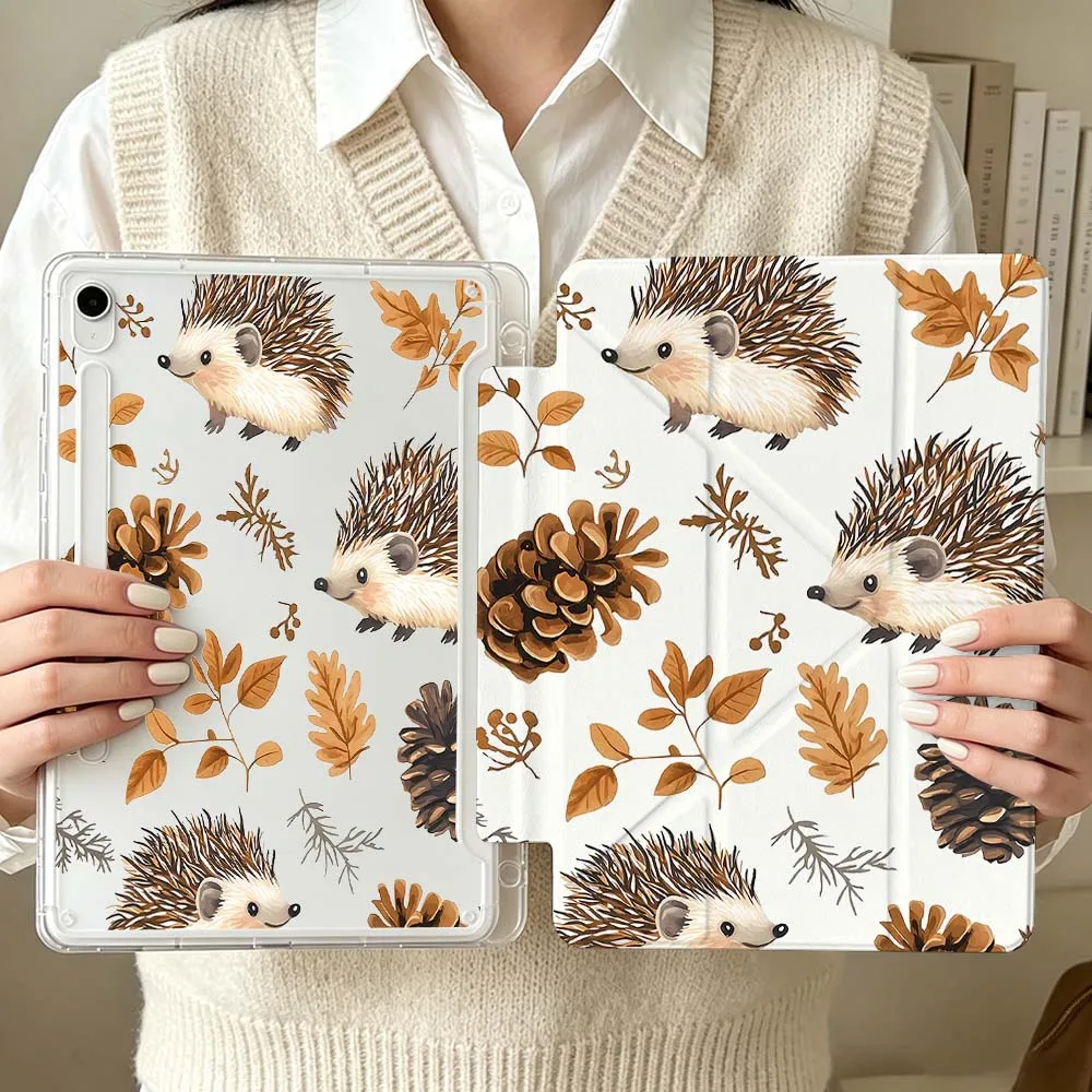Hedgehog Autumn Leaves For Samsung Galaxy Tab S6 S7 S8 S9 S10 S11 A8 A9 A11 Lite FE Plus 3Y Tablet Case Soft