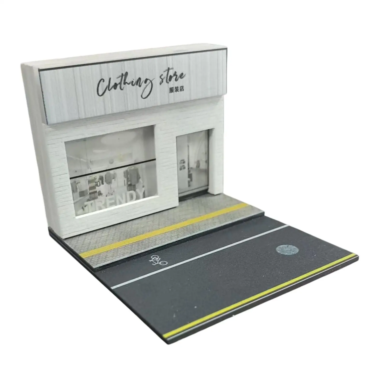 

1/64 Scenery Diorama Parking Lot Car Model Display for Toy Car Collectors Backdrop Miniature Street Scenery Mini Building Model