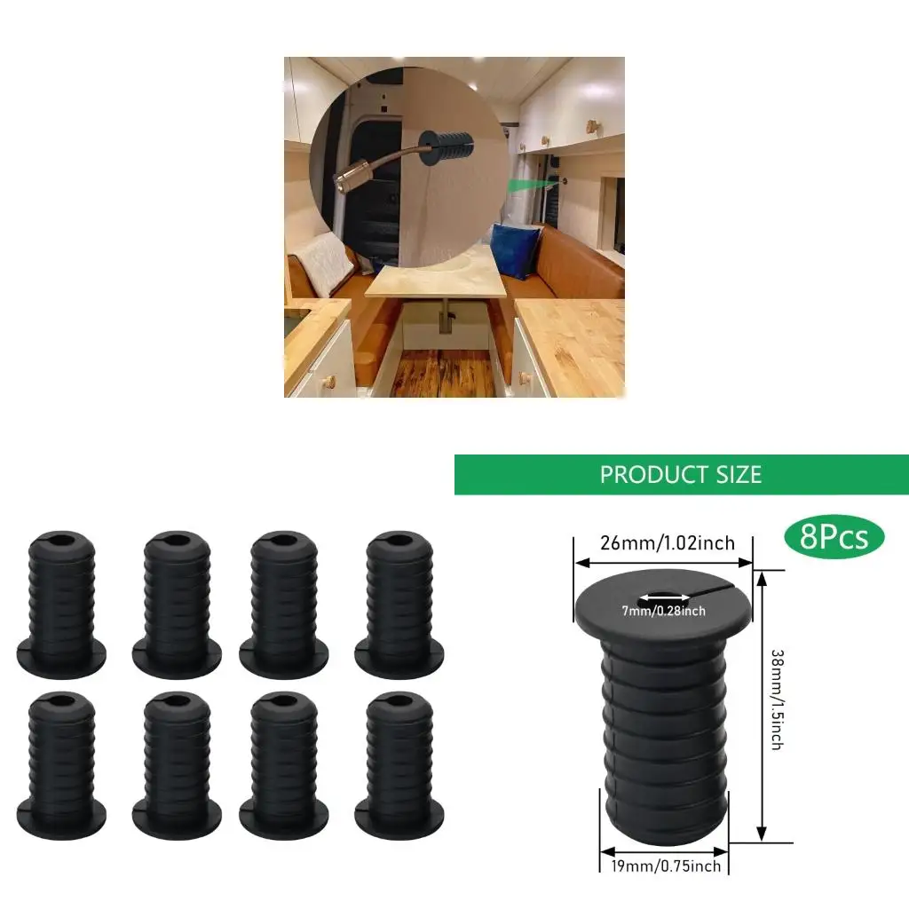  Heat Resistant Silicone Star Grommets 8PCS Set without Disassembly Required for 3/4 Inch Wall Holes Cable Defense