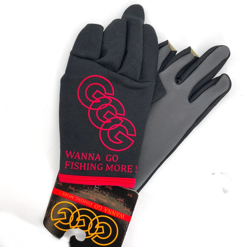 Luvas de pesca profissionais, à prova d'água, resistente ao desgaste, tecido orvalho, 3 dedos, esportes ao ar livre, alta qualidade