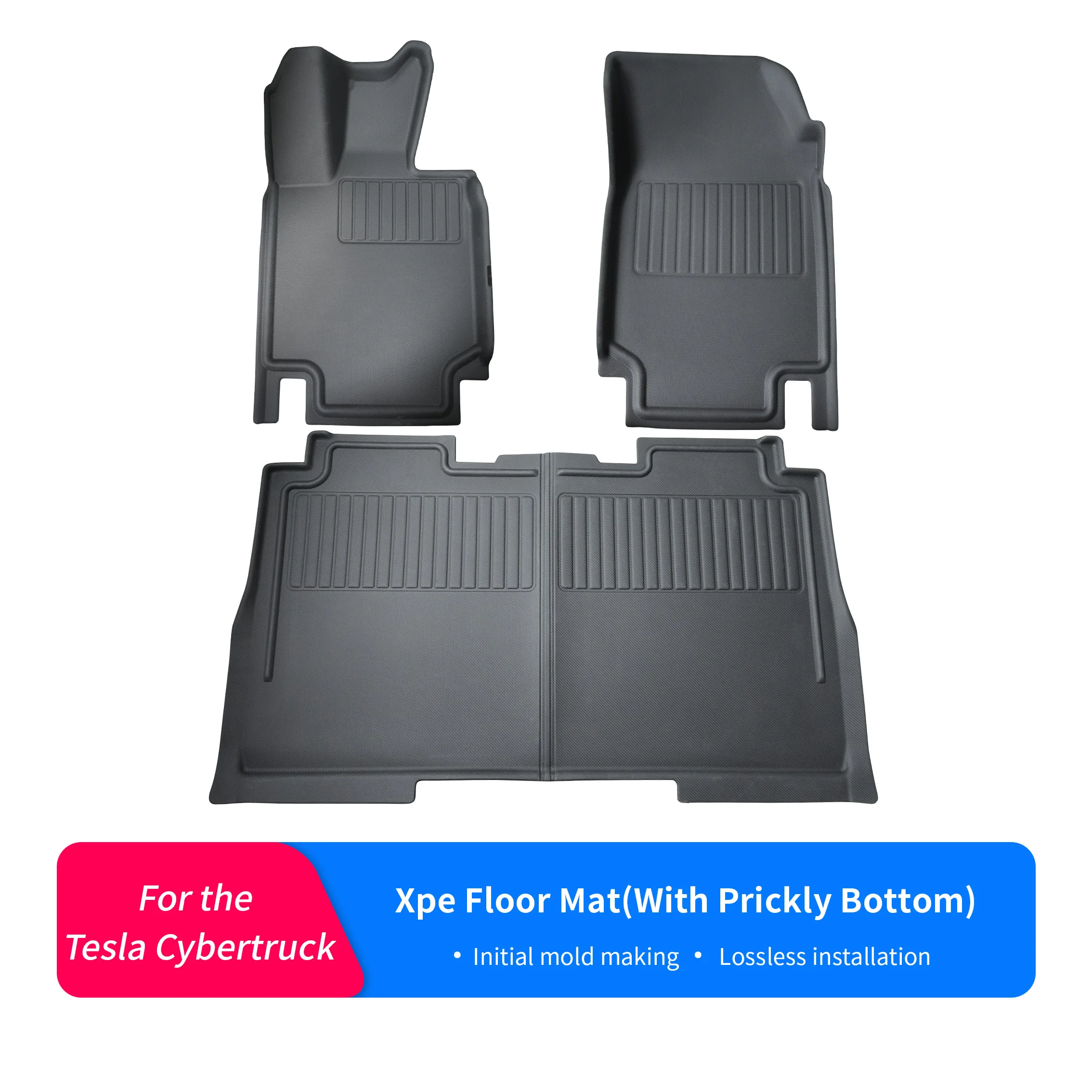 XPE Floor Mats for Tesla Cybertruck – Lightweight, Durable, Waterproof, Dustproof & Easy to Clean