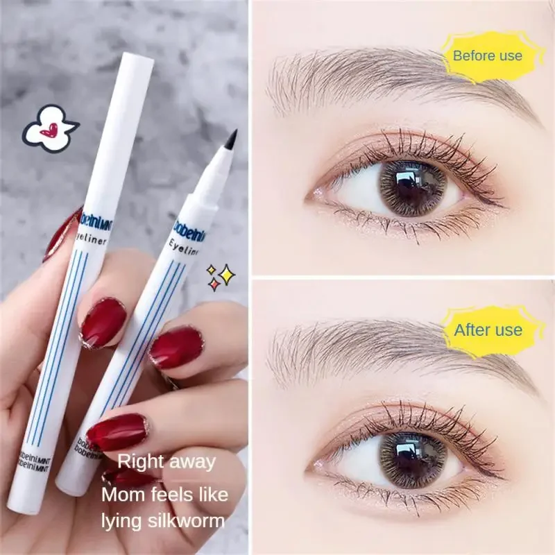 

Heallor Soft Smooth Coffee Brown Lying Silkworm Pen Ultra-fine Liquid Eye Liner Cosmetics Eyelash Pen Big Eyes Eyeliner Pencil Q