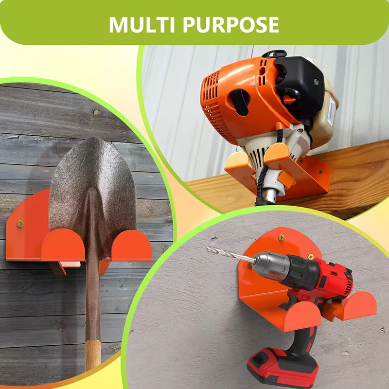 1 ชิ้นติดผนังTrimmer Rack Gardenเครื่องมือแขวนHeavy DutyโรงรถChainsawเครื่องตัดหญ้าOrganizerสวนเครื่องมือ