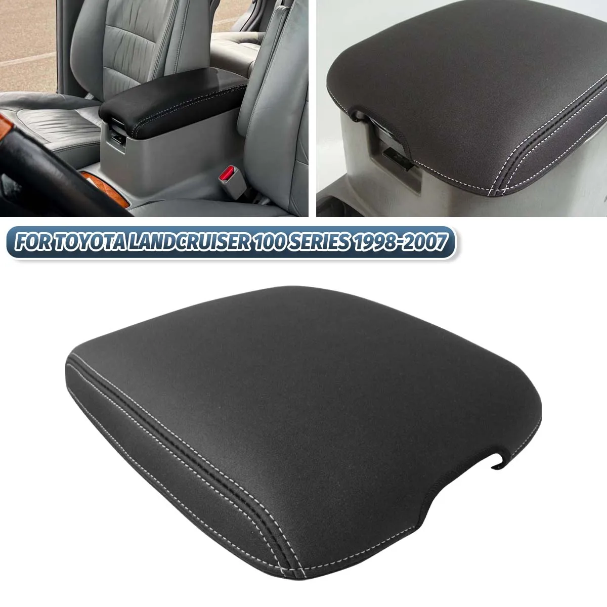 

Car Center Central Armrest Box Cover Black Neoprene Handrest Protection For Toyota Landcruiser 100 Series 1998 1999 2000-2007