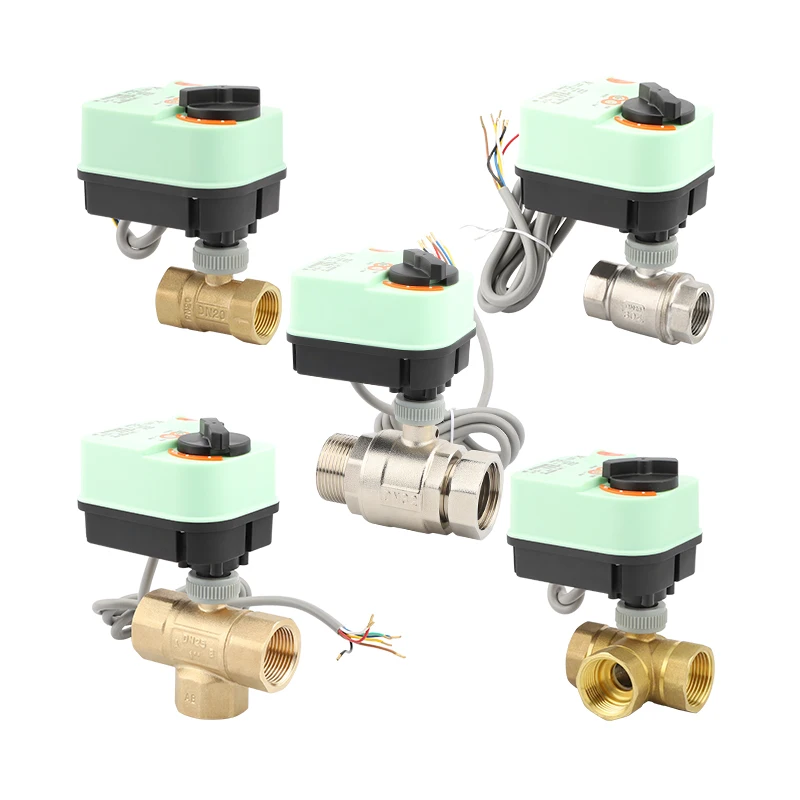 1 inch 3-way electric water ball valve with 0-10V 4-20Am actuator