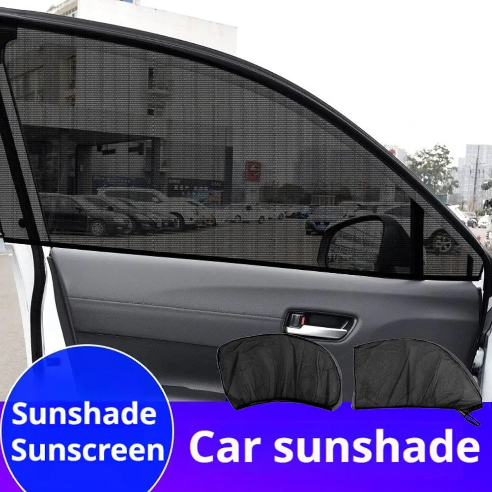 

Солнцезащитная сетка-шторка для автомобильных окон | 2 упаковки | Растягивающаяся ткань с защитой от комаров и солнца