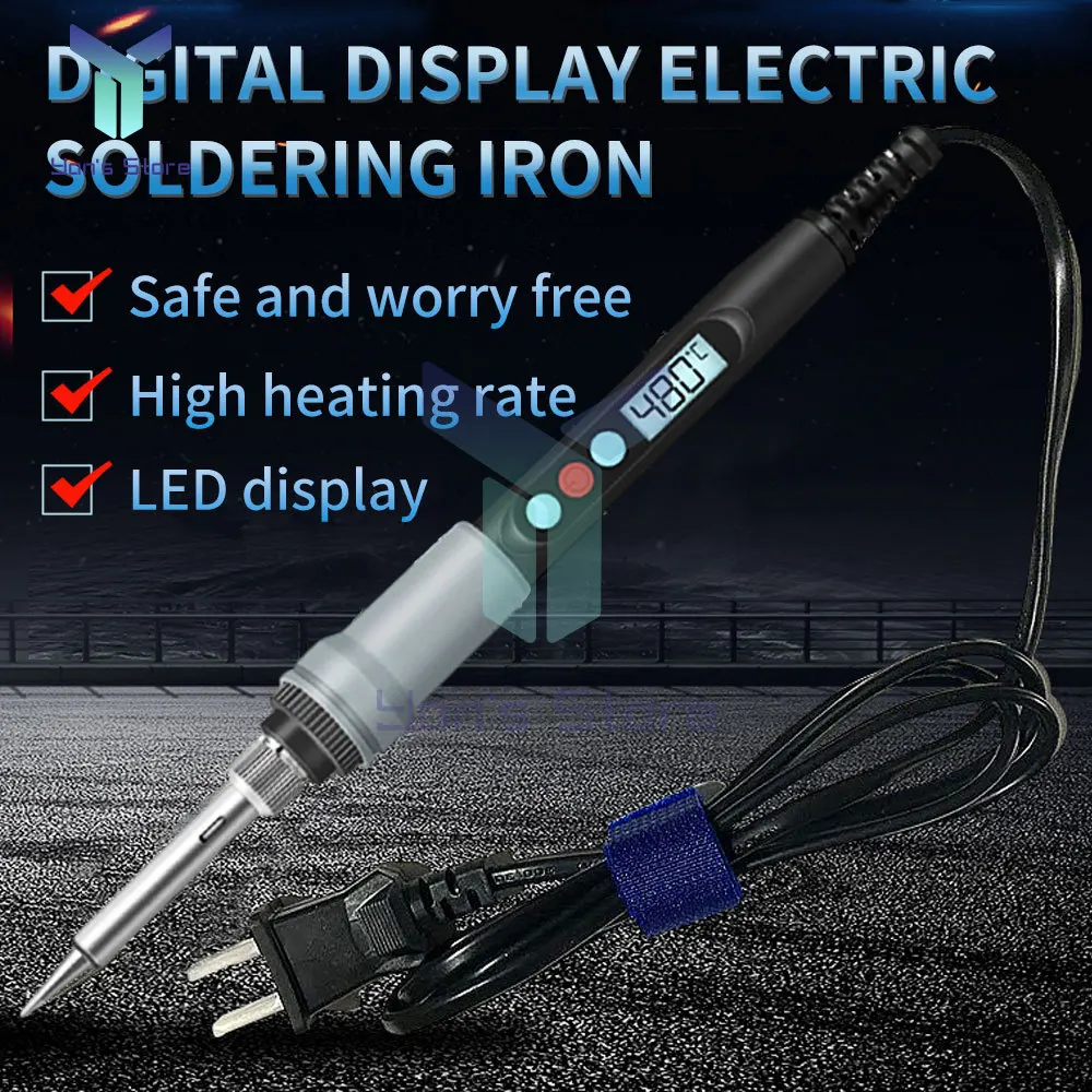 100W Fer À Souder Protable Numérique Temp Réglage Automatique Sommeil Interne Thermique Céramique Chauffage Électronique Outils De Soudage