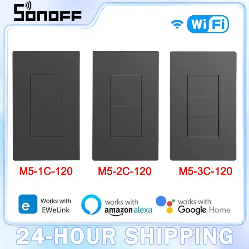 

SONOFF M5 SwitchMan Умный настенный переключатель 1/2/3 Gang Настенный кнопочный переключатель EWelink Управление приложением Работа с Alexa Google Home Alice