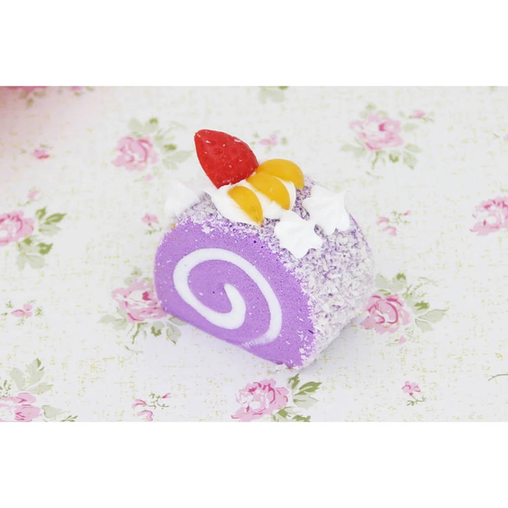 

Decoration Simulated Cake Decorations Artificial Bread Imitaion Dessert Purple Imitation