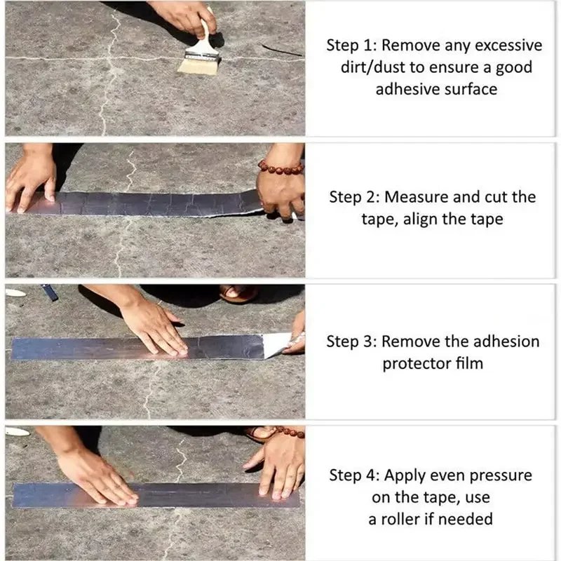 Extra Thick Waterproof Tape Anti Leakage Super Professional Aluminum Foil Adhesive Butyl Tapes Crack Repair for Wall Roof Pipe