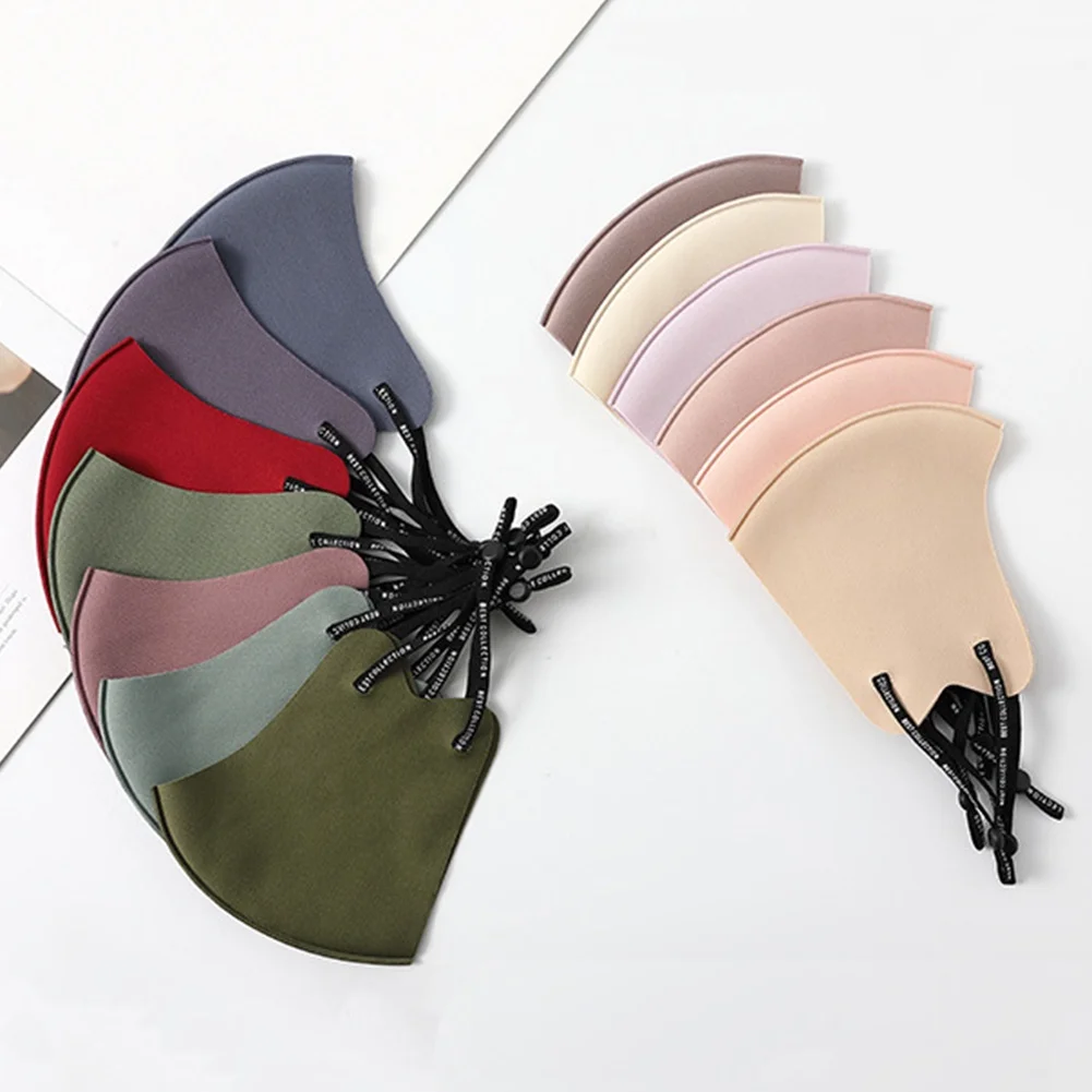 3D Washable Reusable Face Mask Adjustable Dust-proof Breathable Ice Cotton Knitted Mask Sunscreen Haze Unisex Star Masks