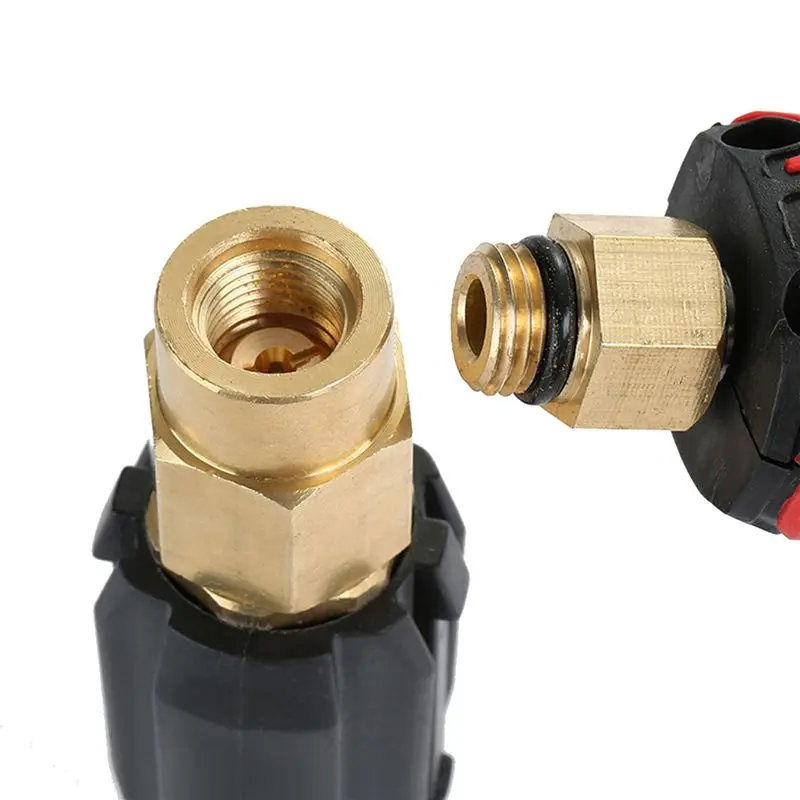 Practical 4X Brass Fan-Shaped Snow Foam Nozzle Self-Priming Nozzle For High Pressure Washer Generator Car Cleaning Accessory G1/