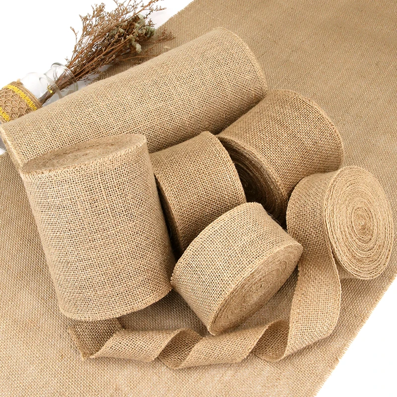 Thickened And Widened Woven Jute Fabric For Handmade DIY Decoration, Christmas Decoration, Hemp Rope Accessories TJ0208