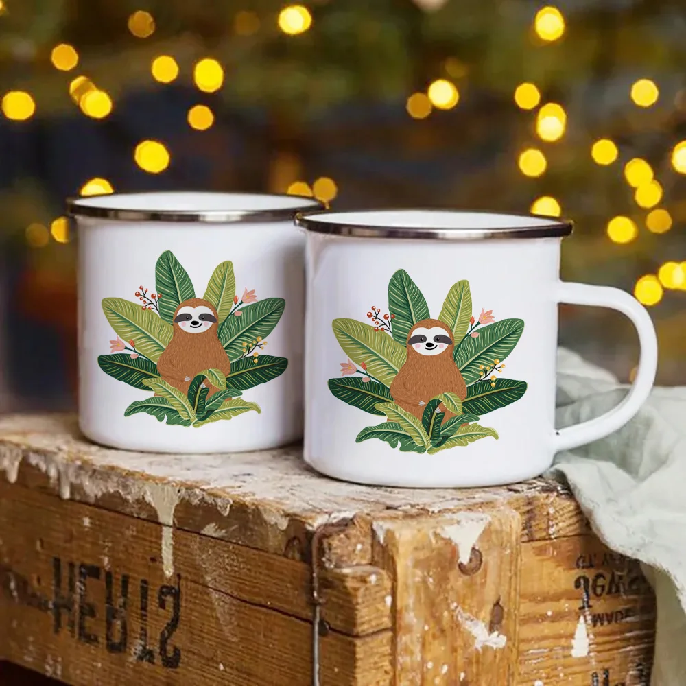 Magic Sloth Enamel Mug Mugs Coffee Cups Original Breakfast Cups Unusual Tea Cup Personalized Gifts Thermal Coffee Cup to Carry