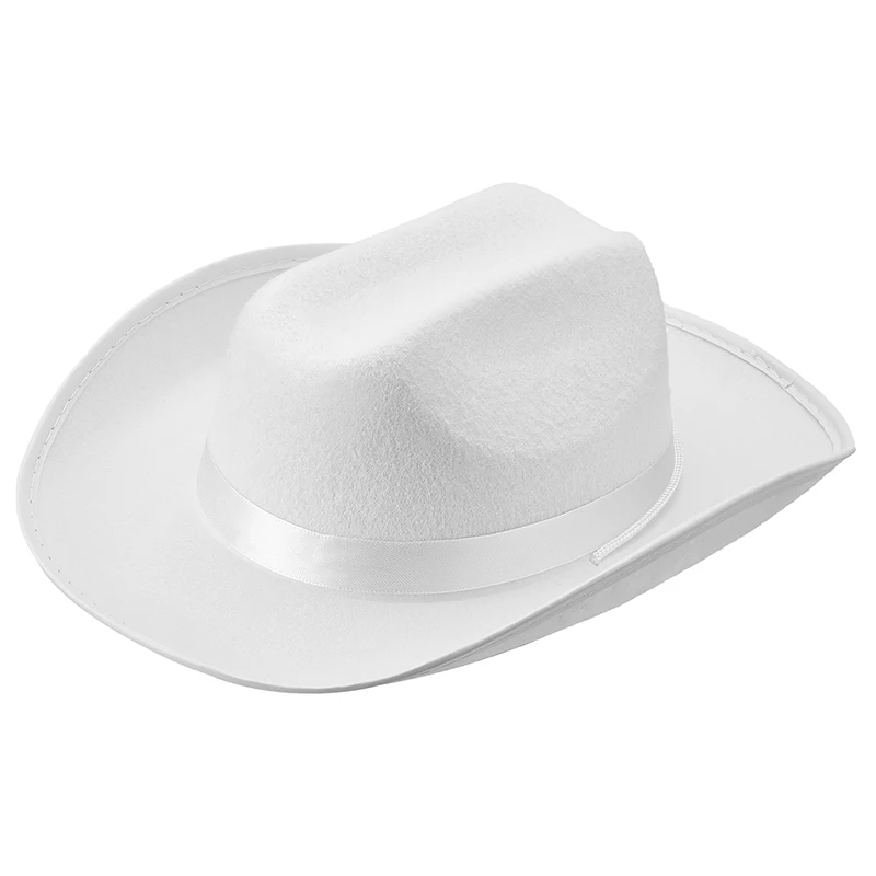 Kids Girls Boys Cowboy Hats Wide Brim Western Cowgirl Hat with Adjustable Strap Costume Accessories