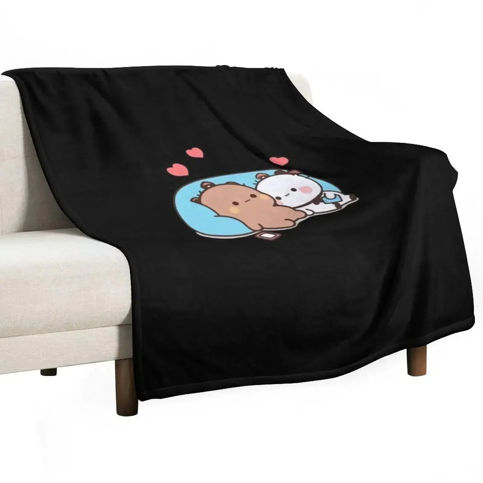 

bear and panda bubu dudu balloon Throw Blanket Decorative Throw Baby Blankets